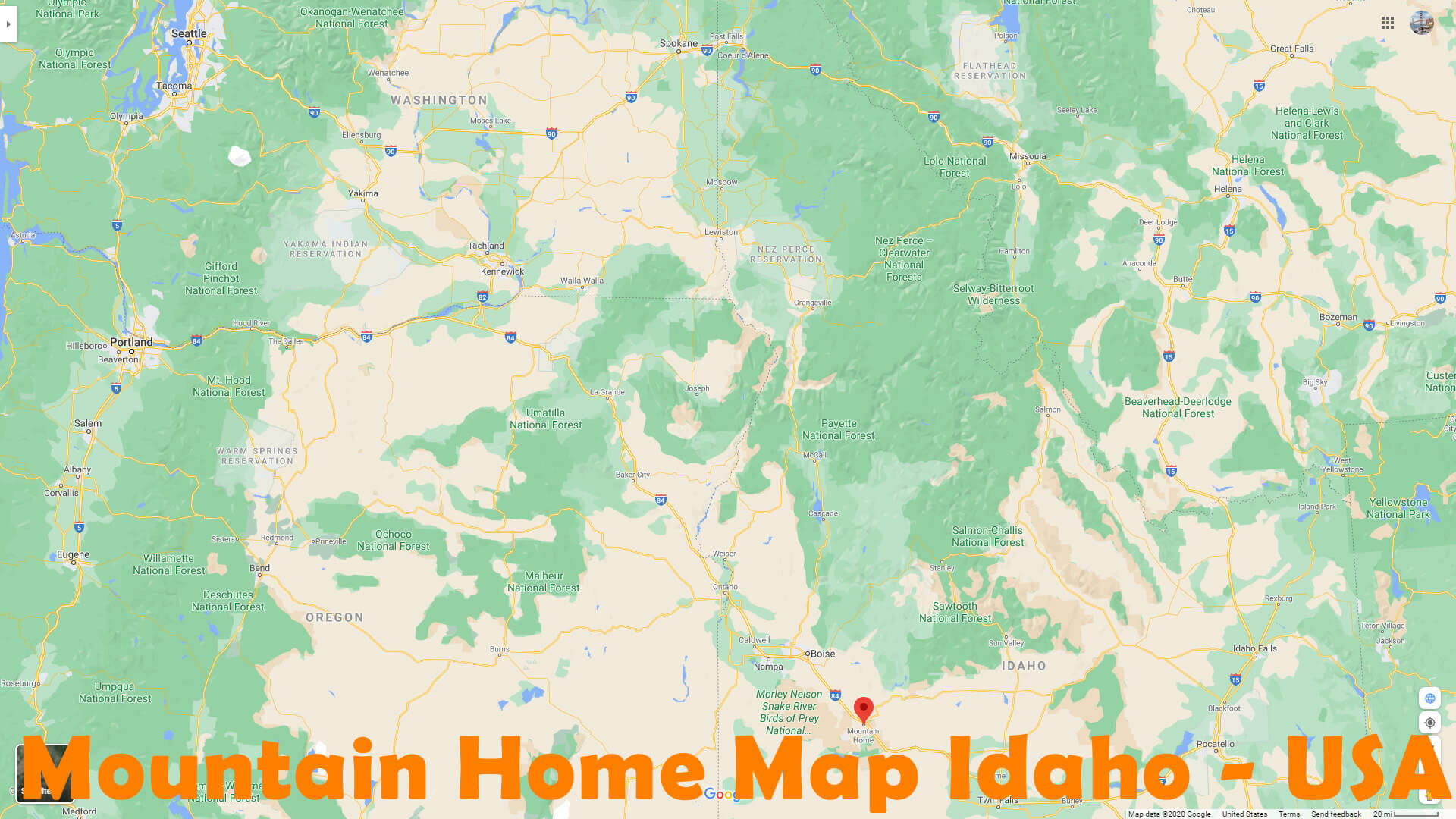 Mountain Home Map Idaho   USA
